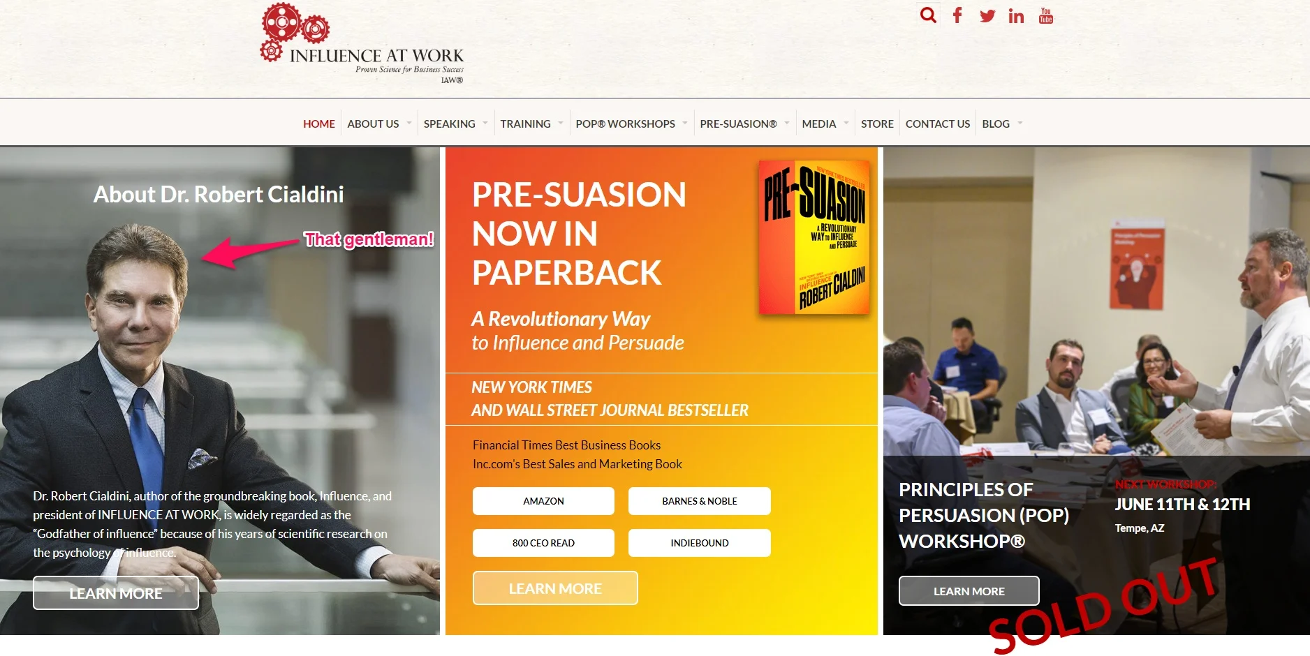 Robert Cialdini website