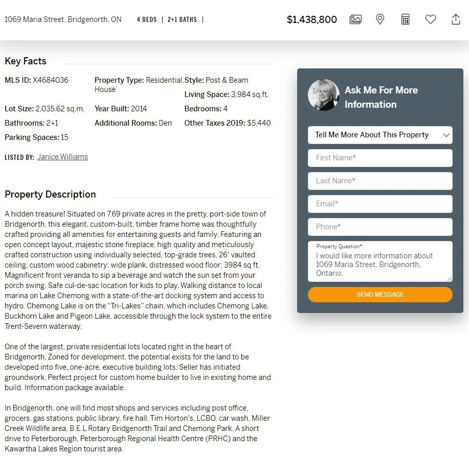 Toronto real estate description