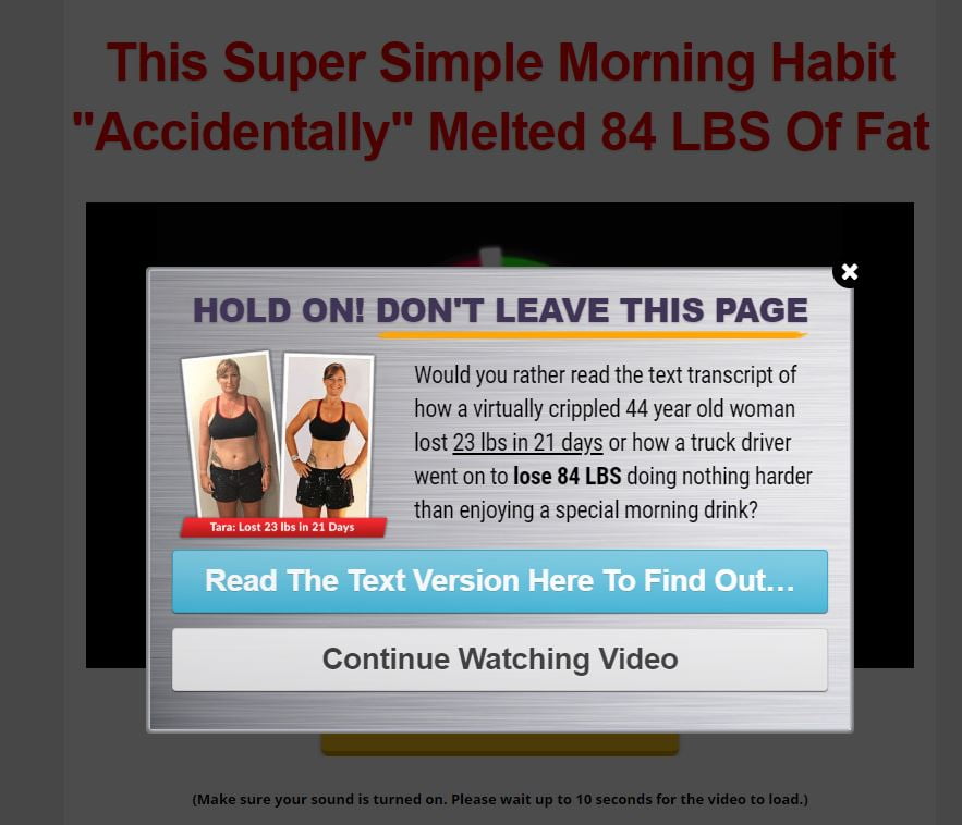 Weight loss copy example