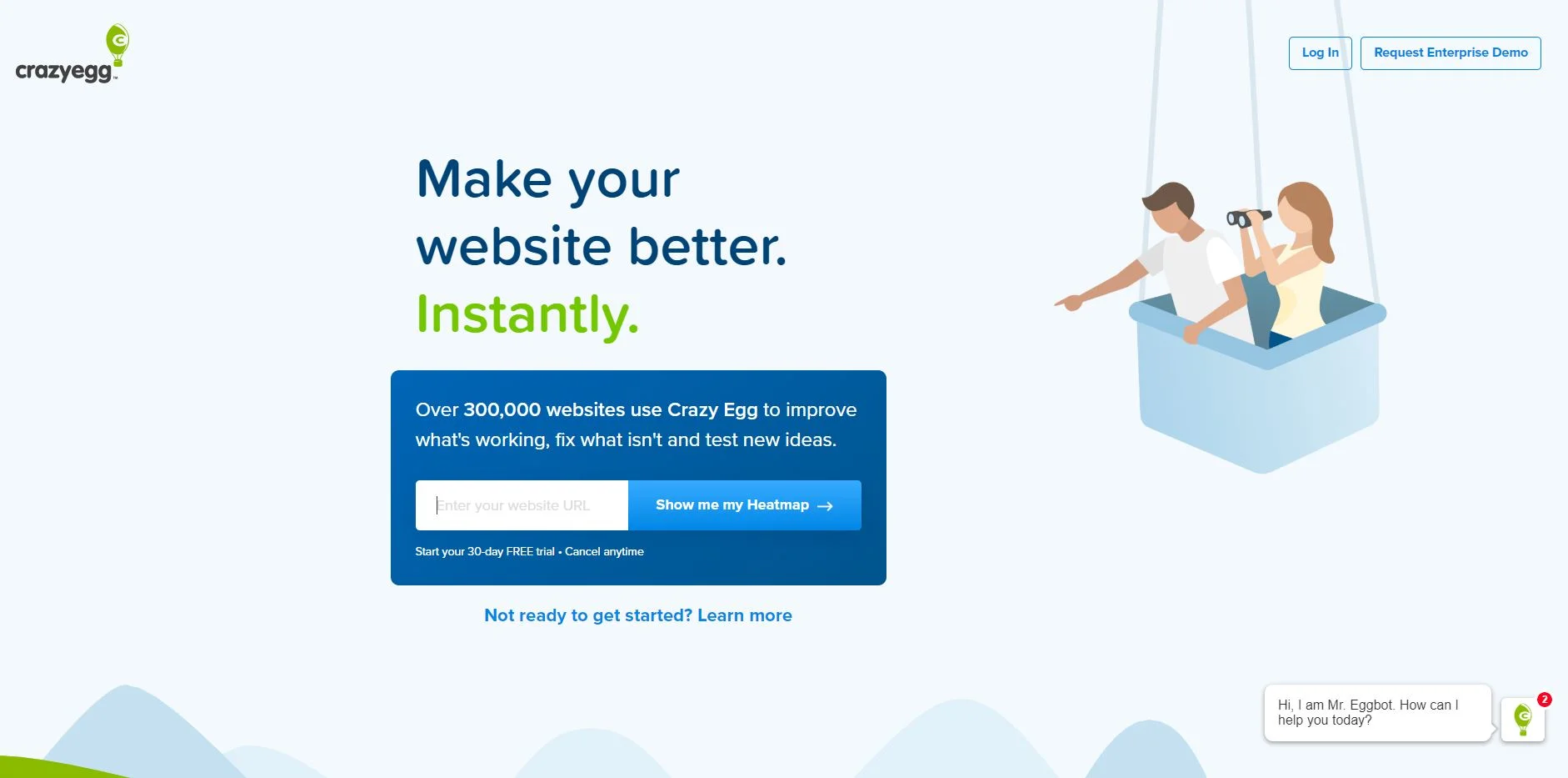 Crazyegg landing page example