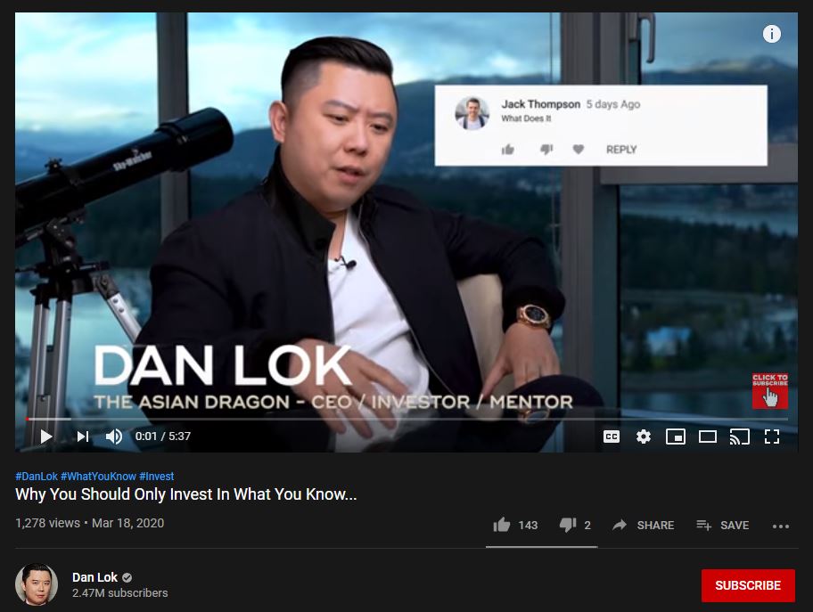 Dan Lok YouTube