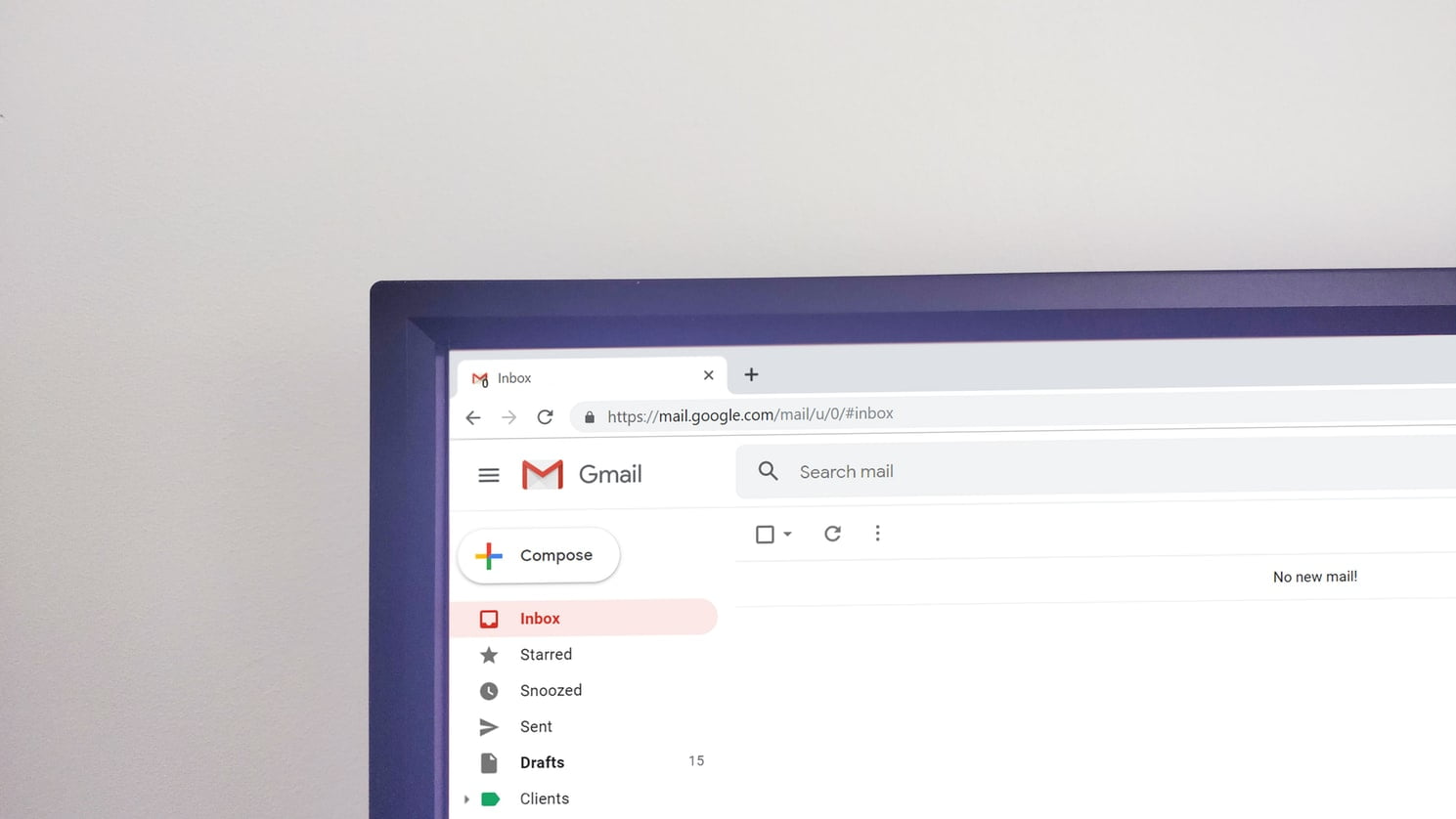 Gmail open on browser