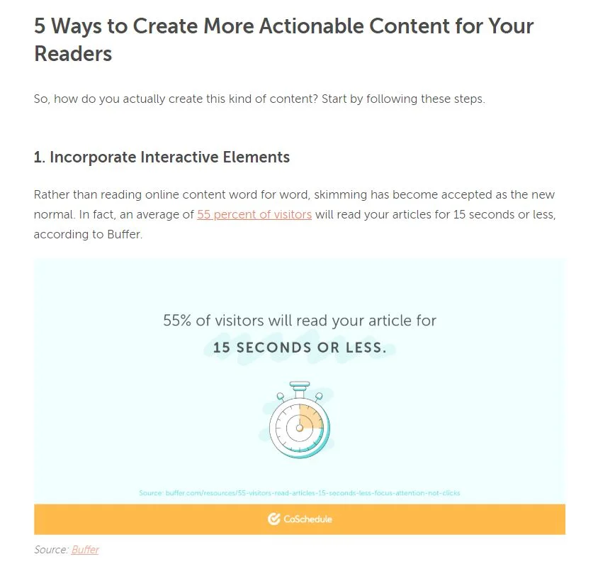 Header tag examples on blog