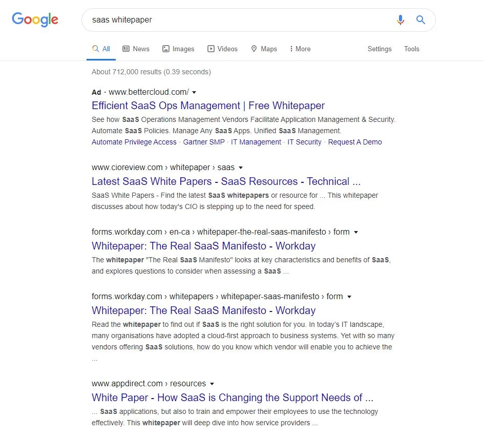 Searching Google for resources