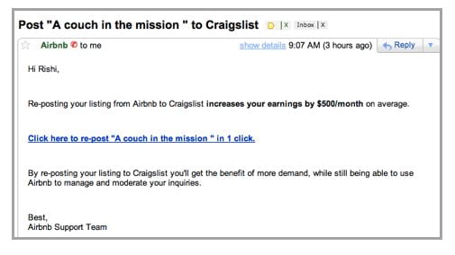 AirBnB cold email 1