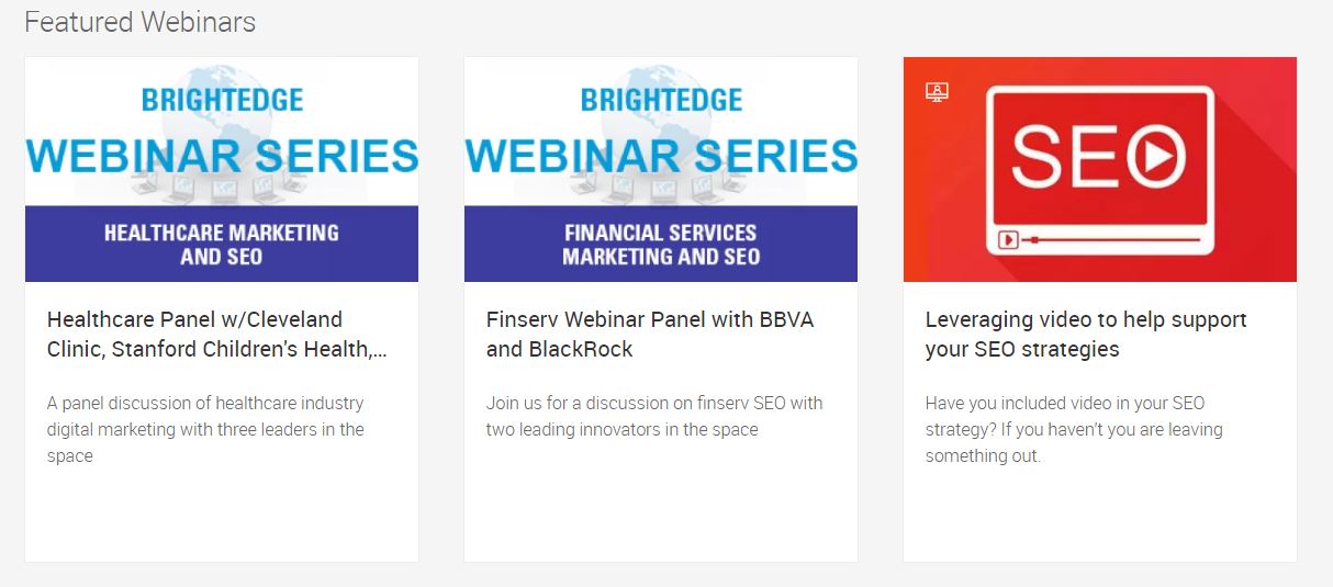 Brightedge webinars