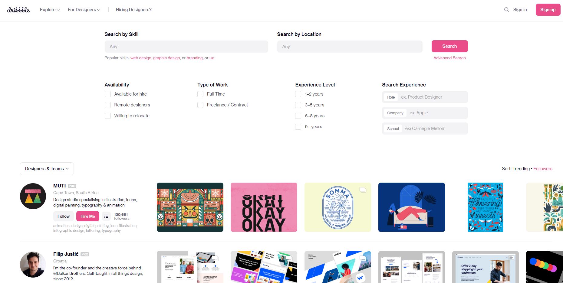 Dribbble lead gen