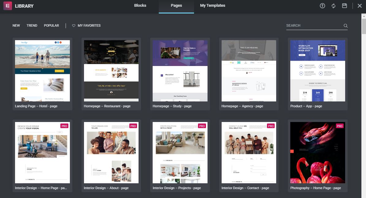 Elementor templates 1