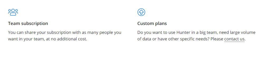 Hunter team and custom plans 1