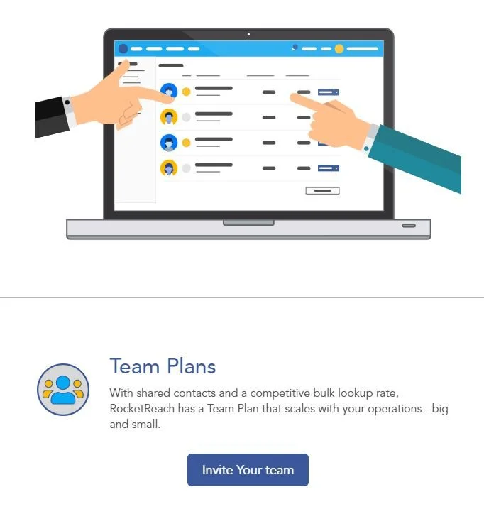 RocketReach shared plans