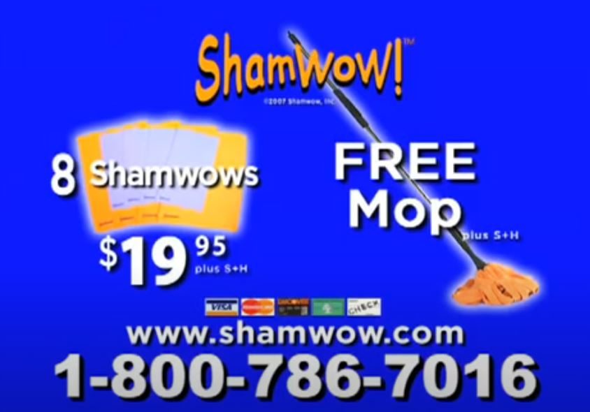 Shamwow end screen