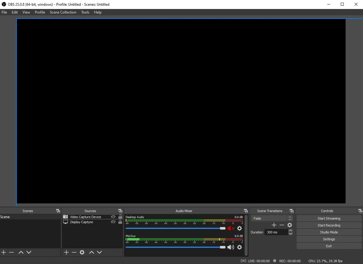 OBS screen