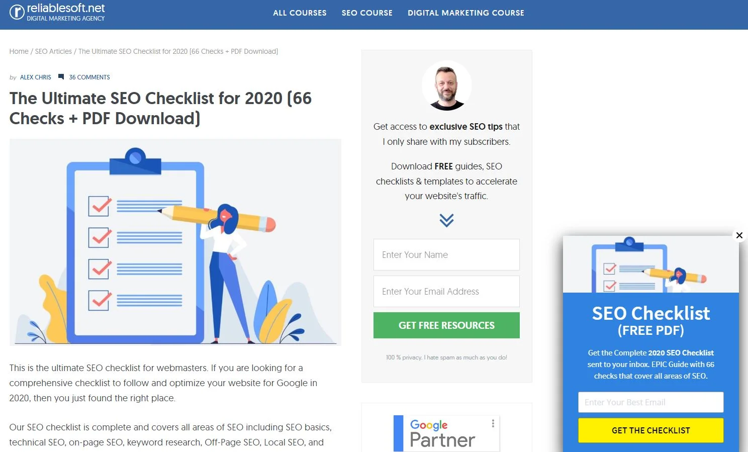 Reliablesoft checklist 1