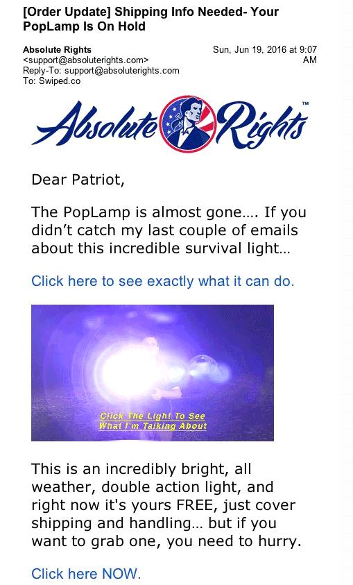 Call to action email example
