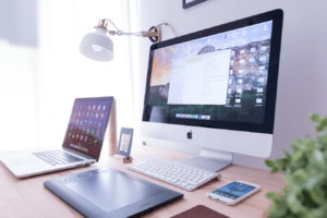 Laptop and desktop setup