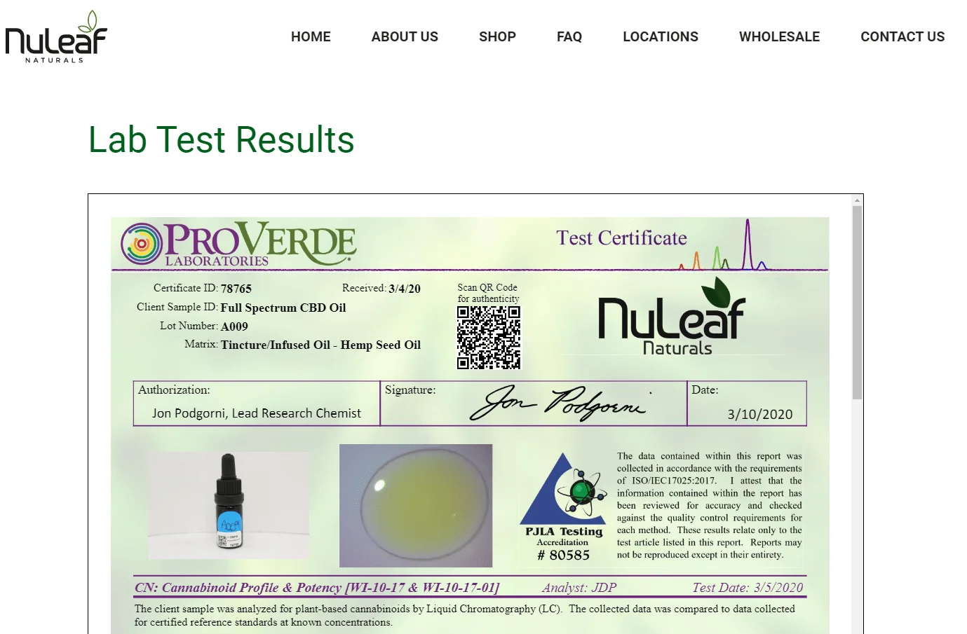 Nuleaf results