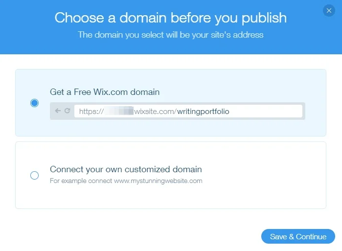 Wix publish site