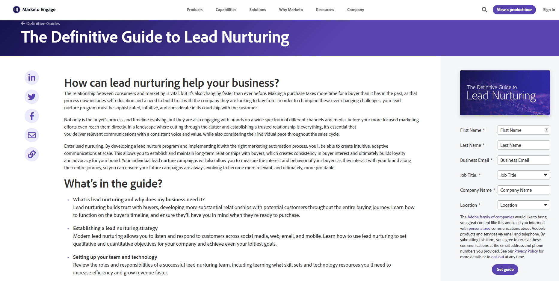 Marketo lead nurture guide 1