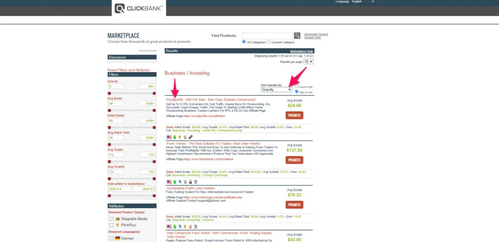 ClickBank market 1