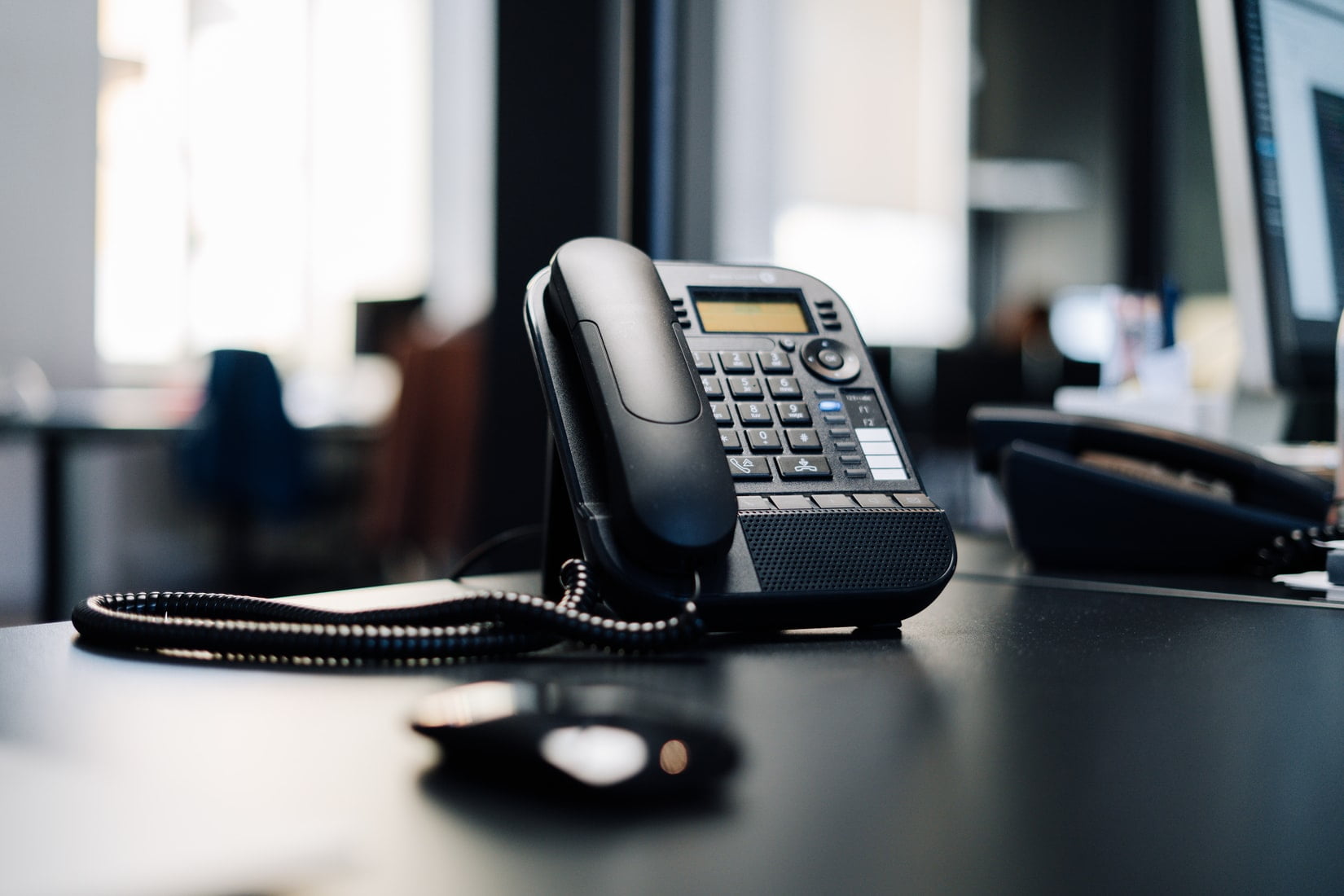 Phone on office desk