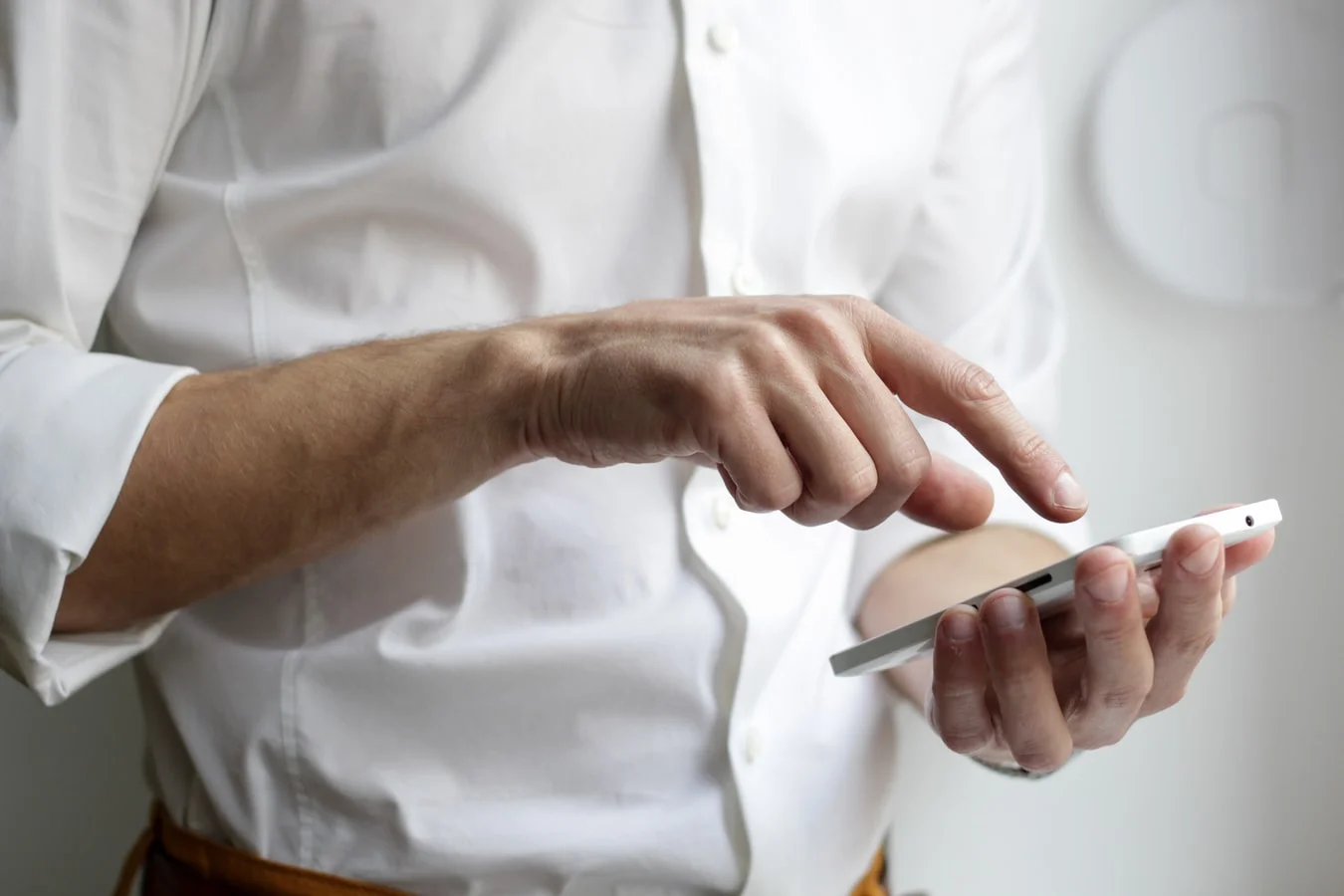 Texting on phone