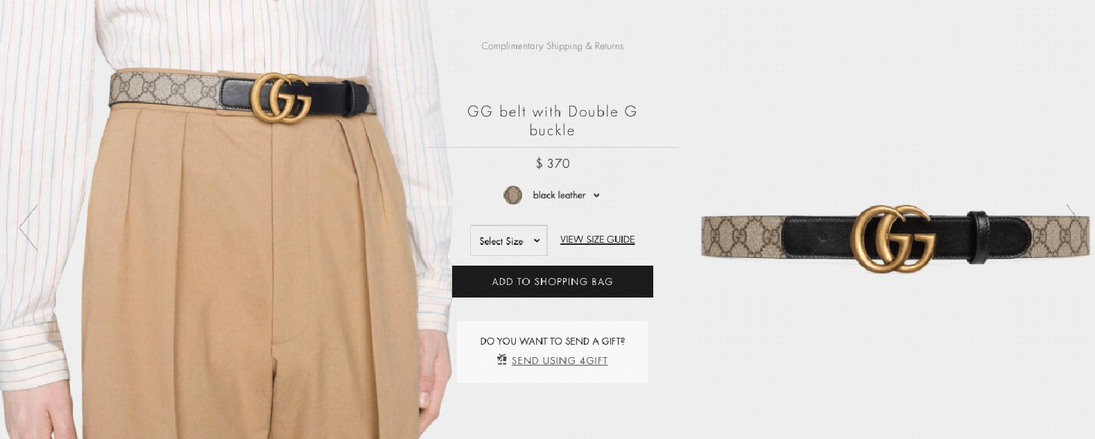 Gucci belt online store