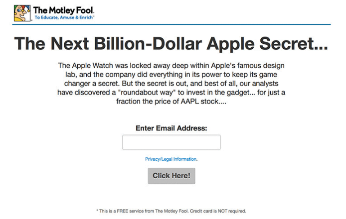 Motley Fool copywriting