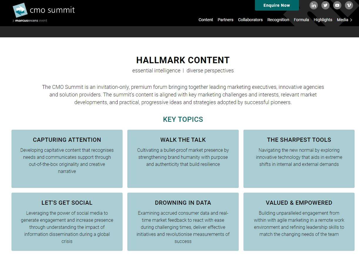 CMO summit tone of voice example
