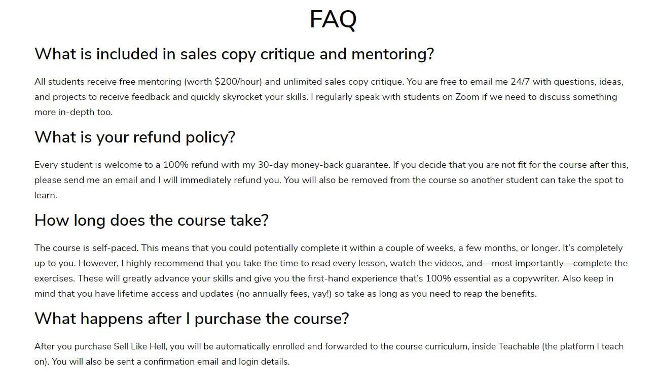 FAQ example