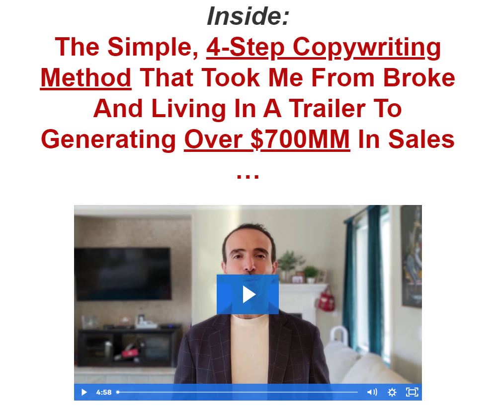 RMBC Method persuasive copywriting example