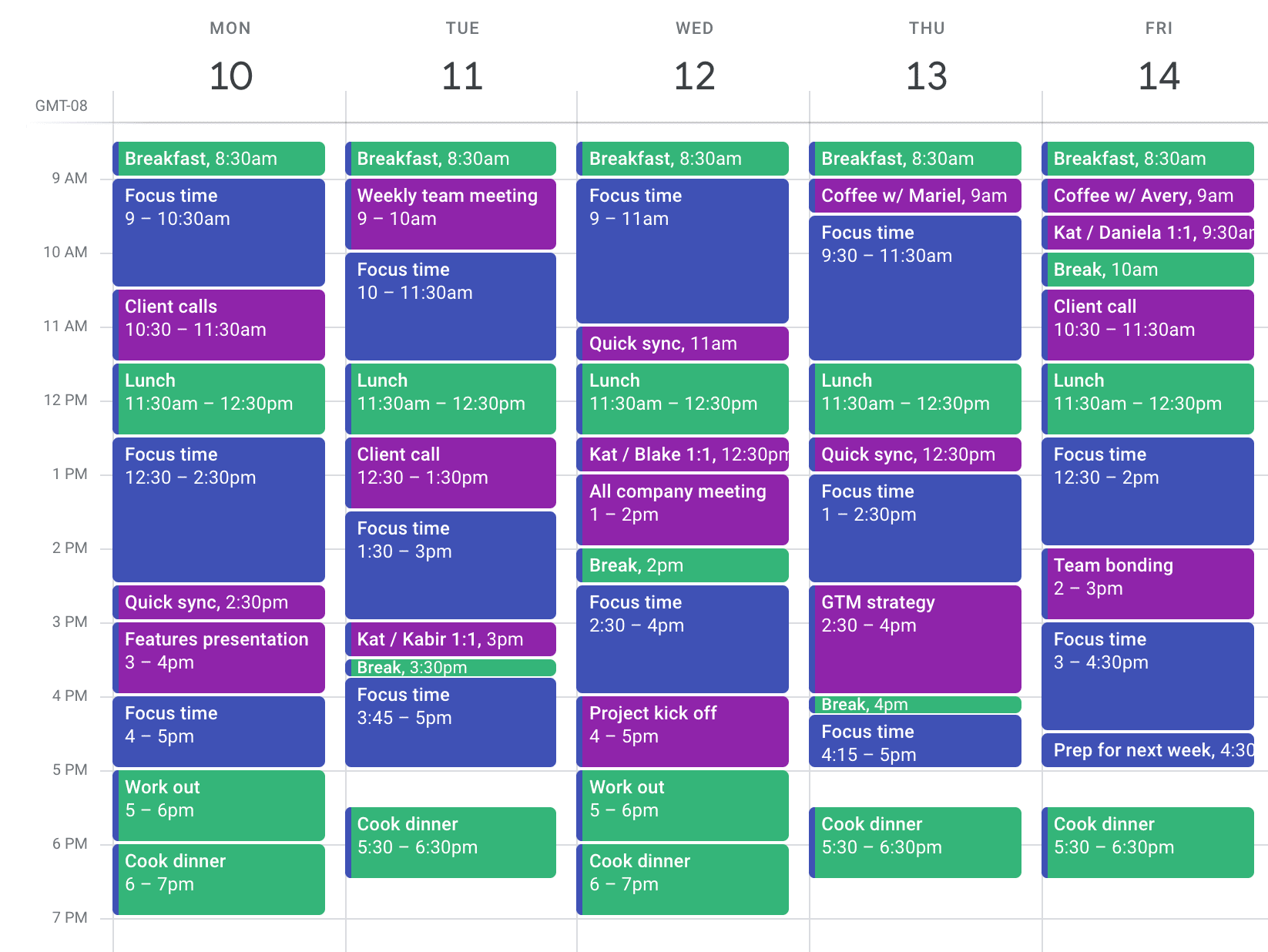 Time blocking. Calendar blocking. Time blocking method. Focus time Calendar.