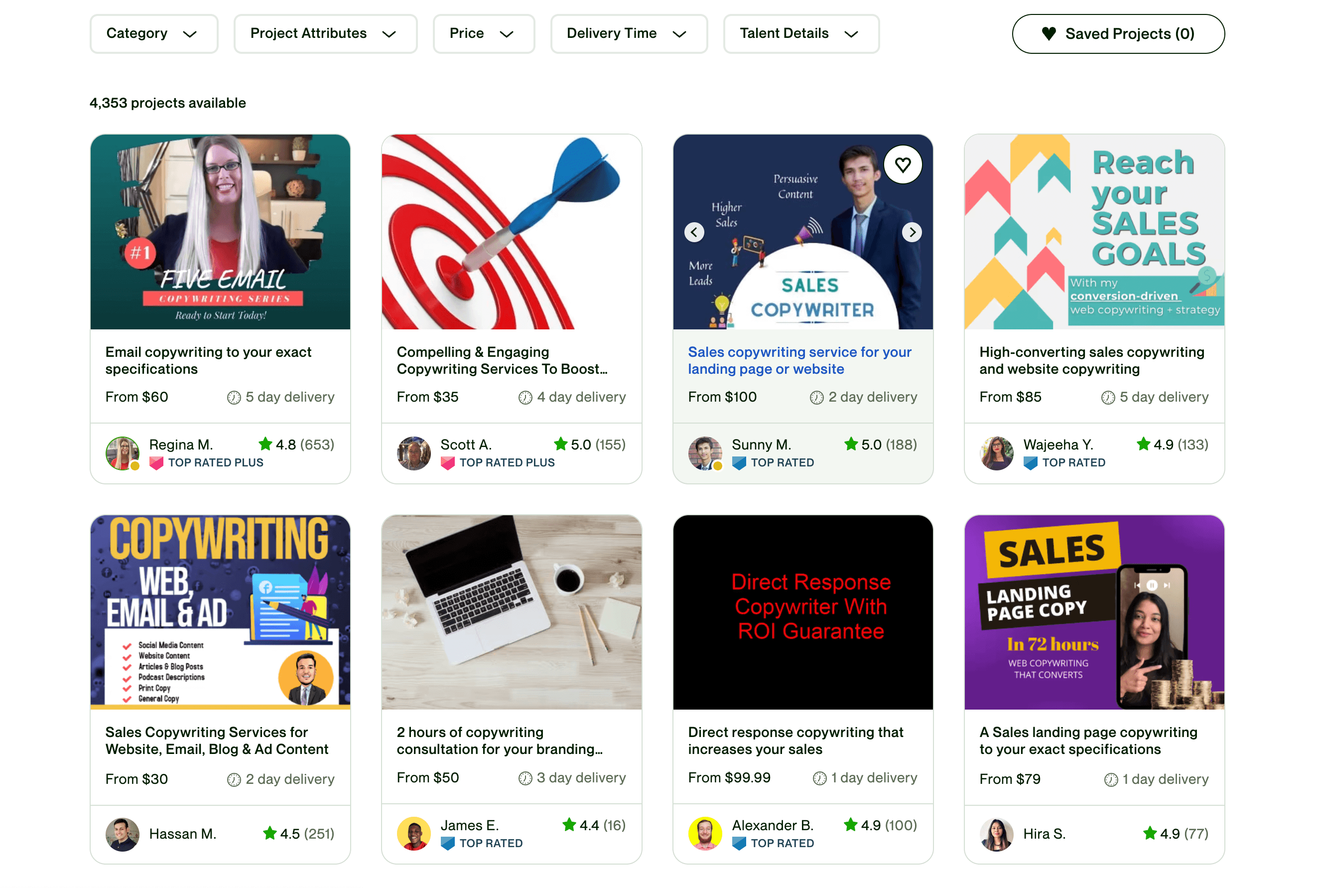 Upwork listings