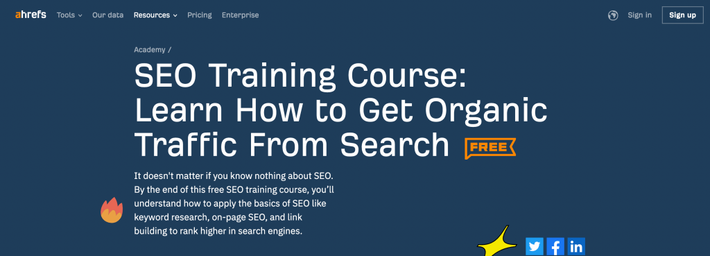 Ahrefs SEO course