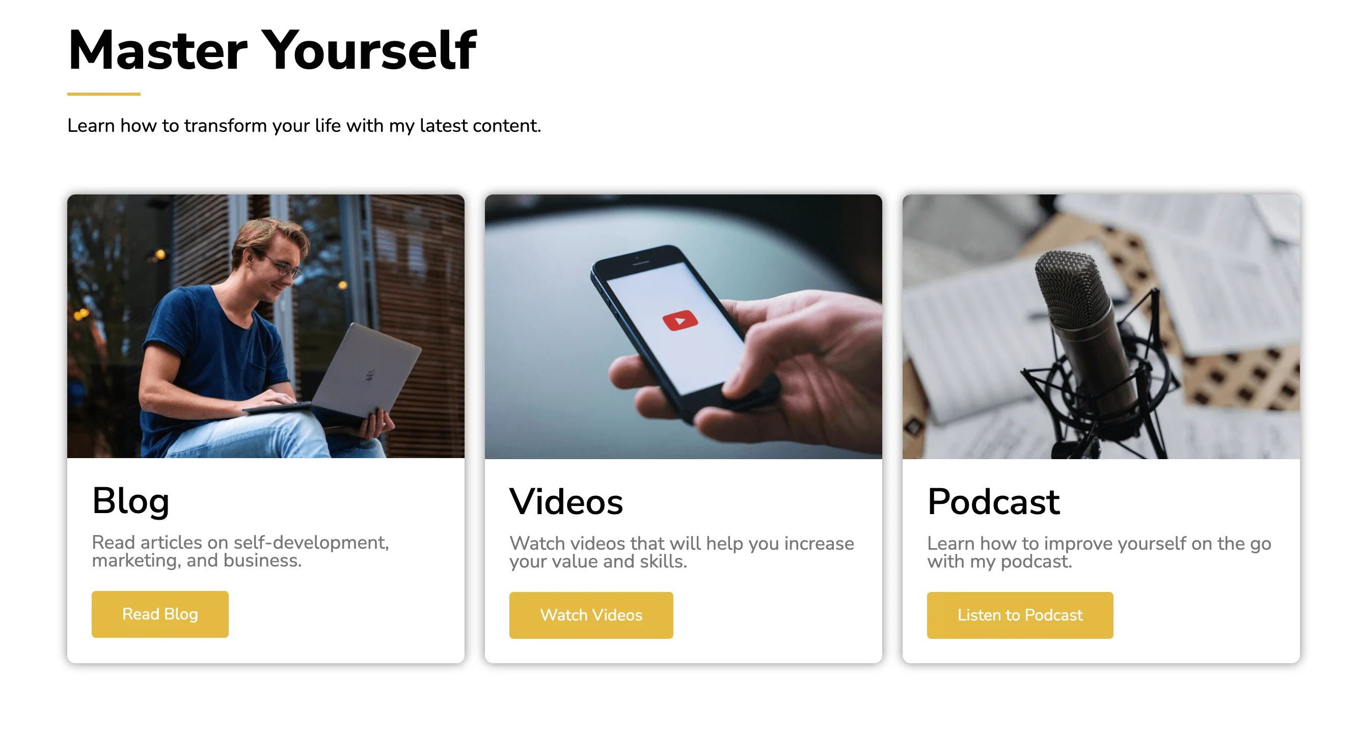 Content section