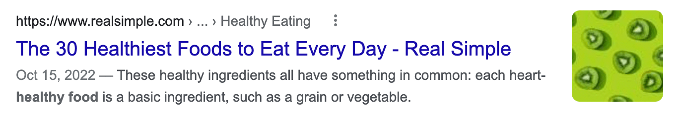 Example of meta description