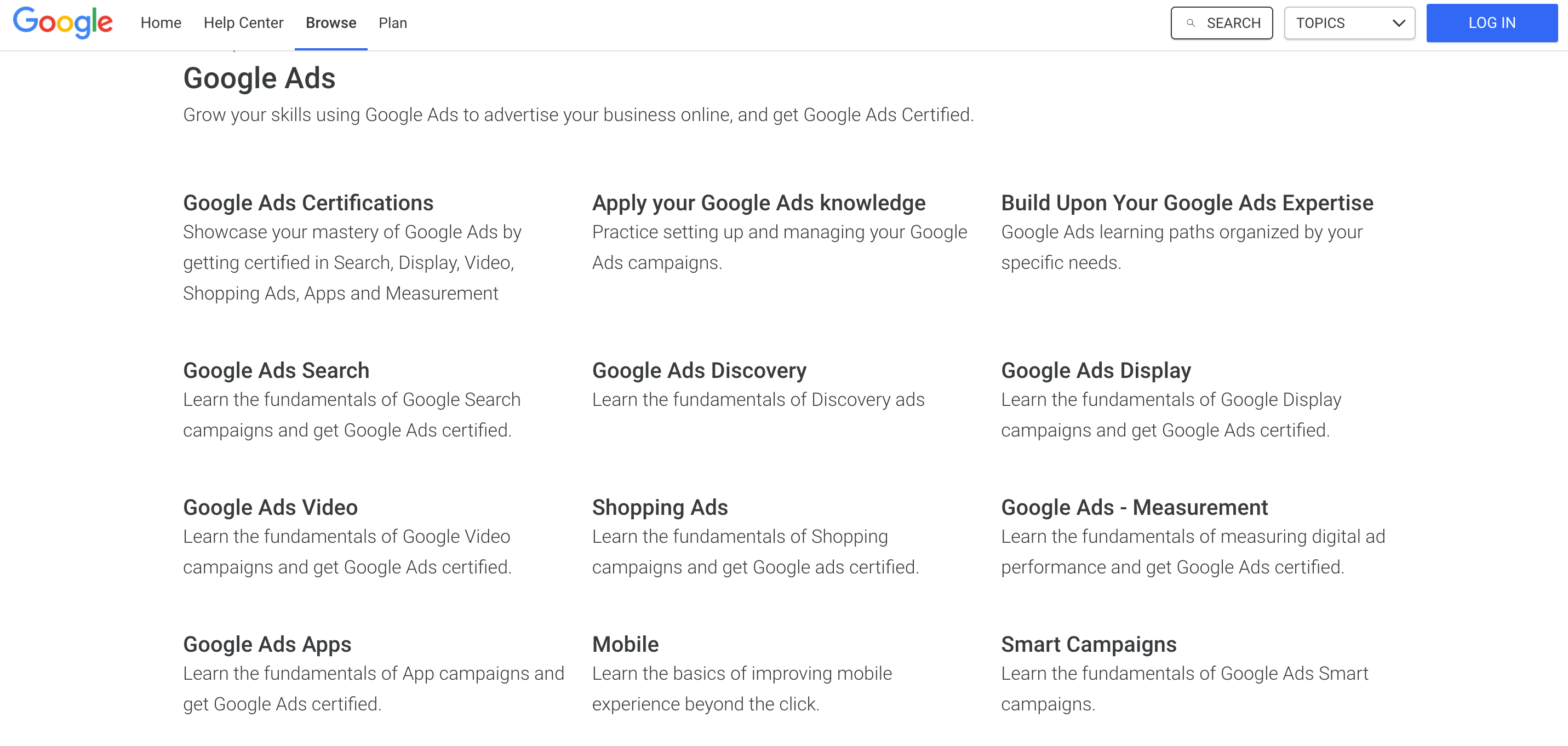 Google Ads courses