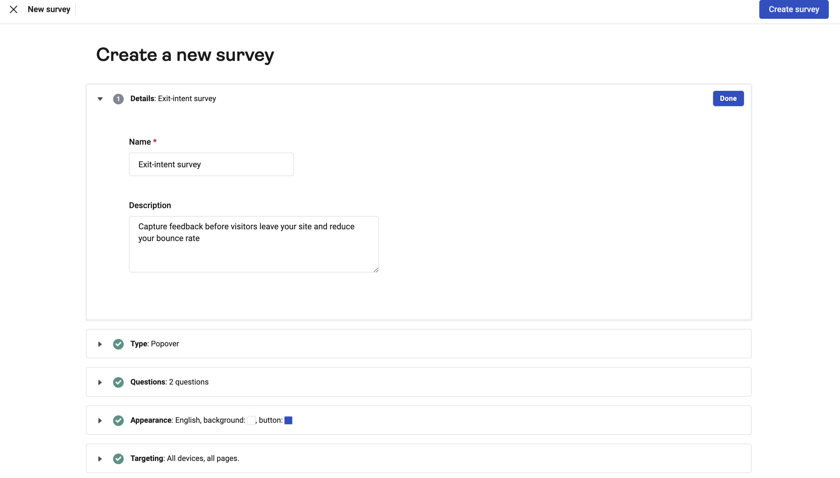 Hotjar surveys