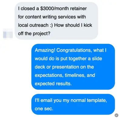 Messenger testimonial