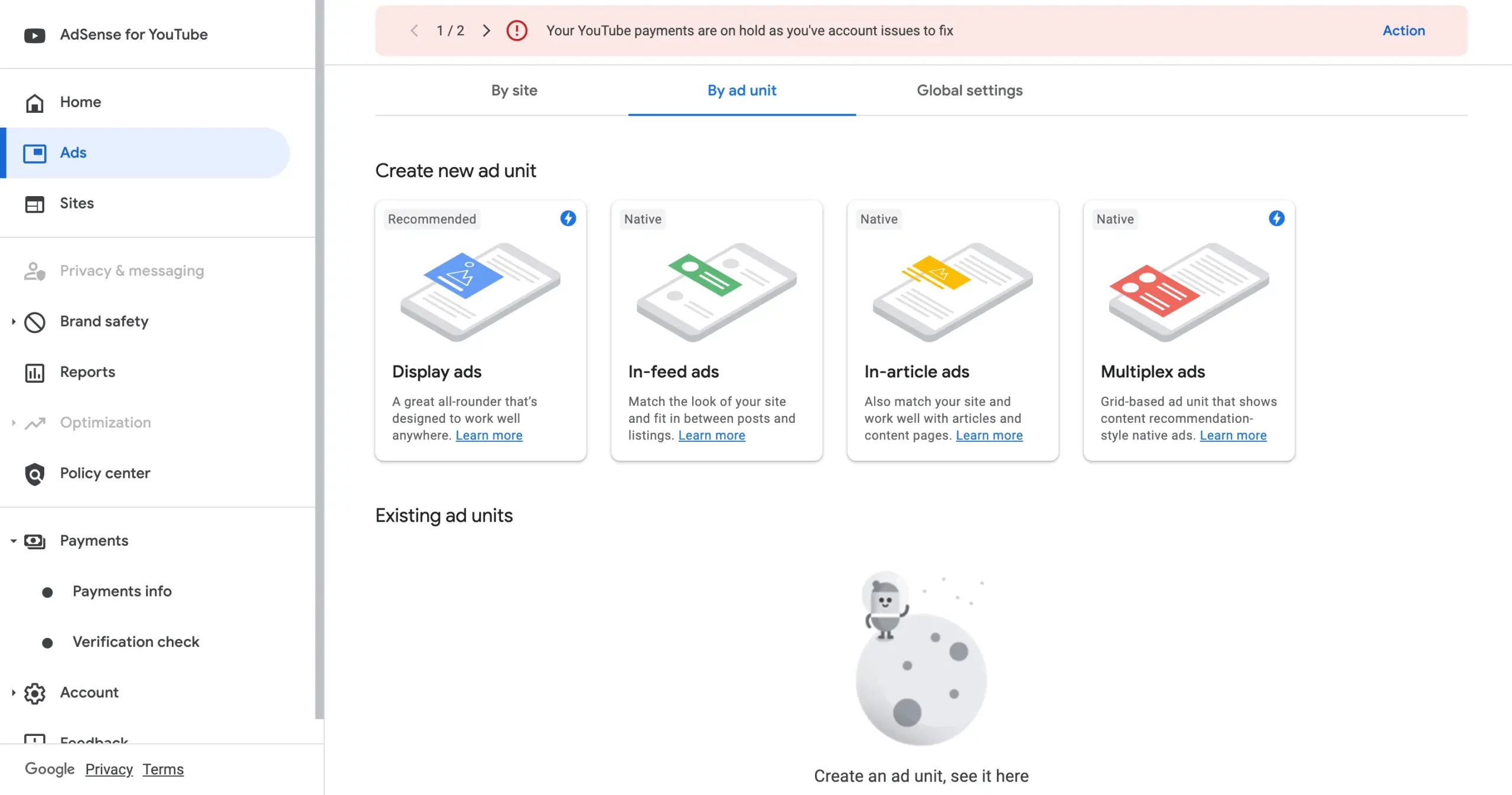 AdSense ad options 1