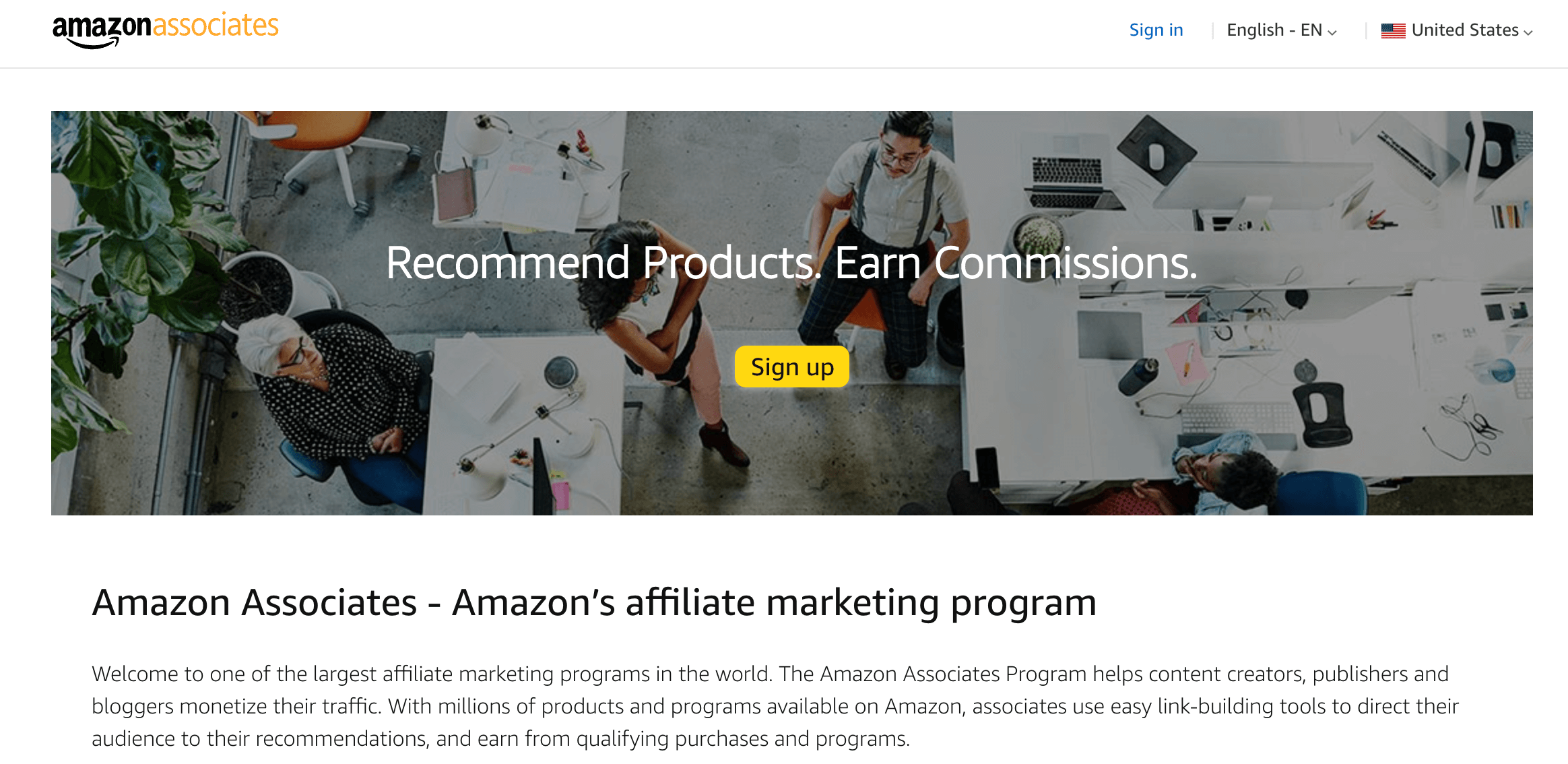 Amazon Associates Home Page