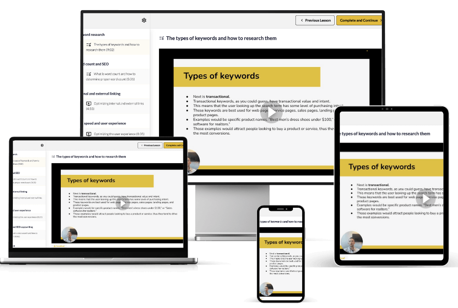 SEO copywriting mockup