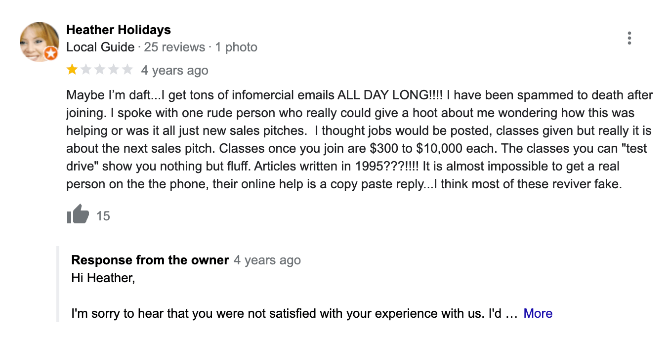 AWAI negative review