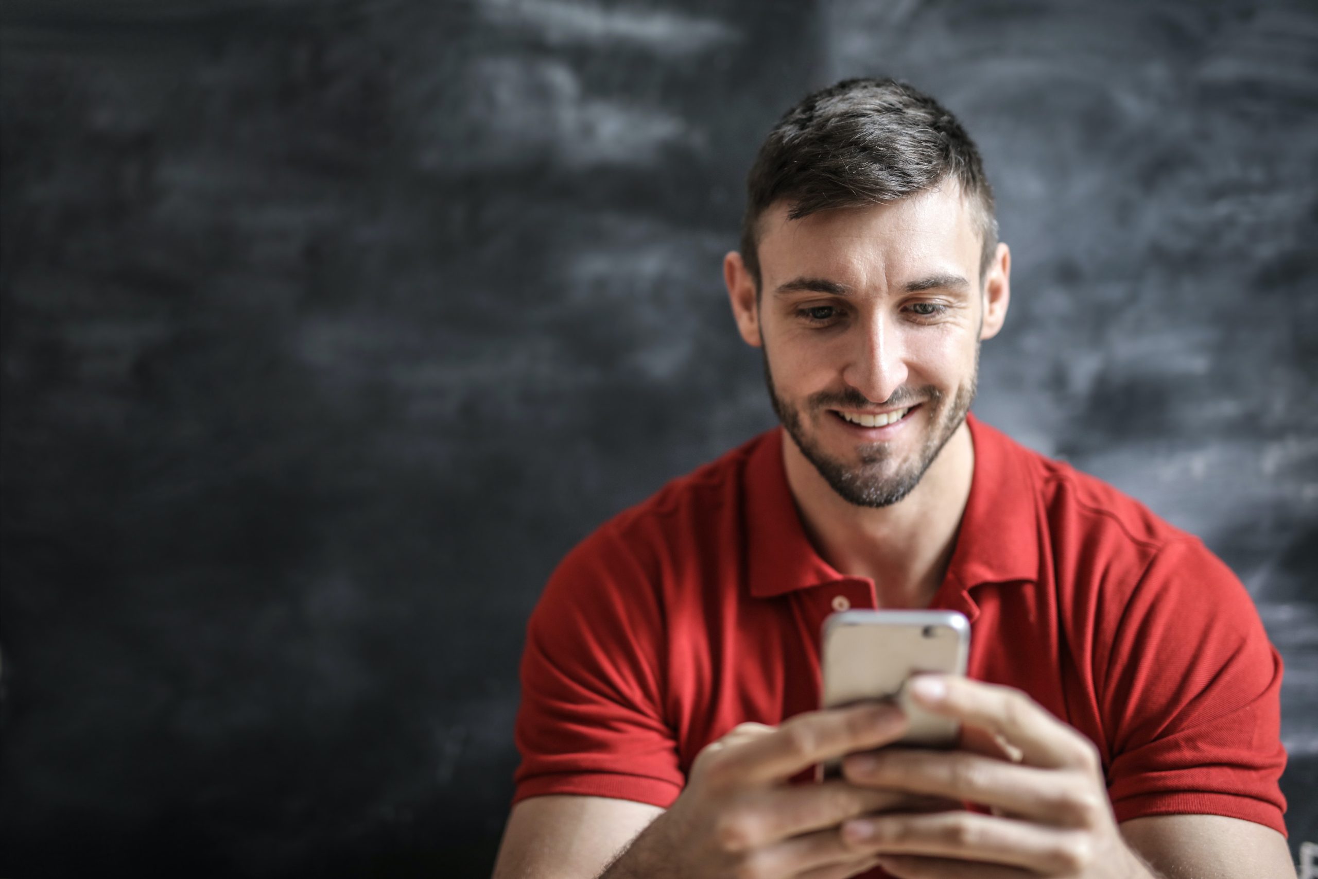 Person texting