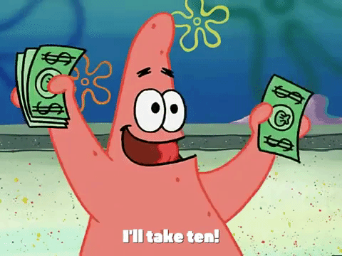 Patrick Spongebob money