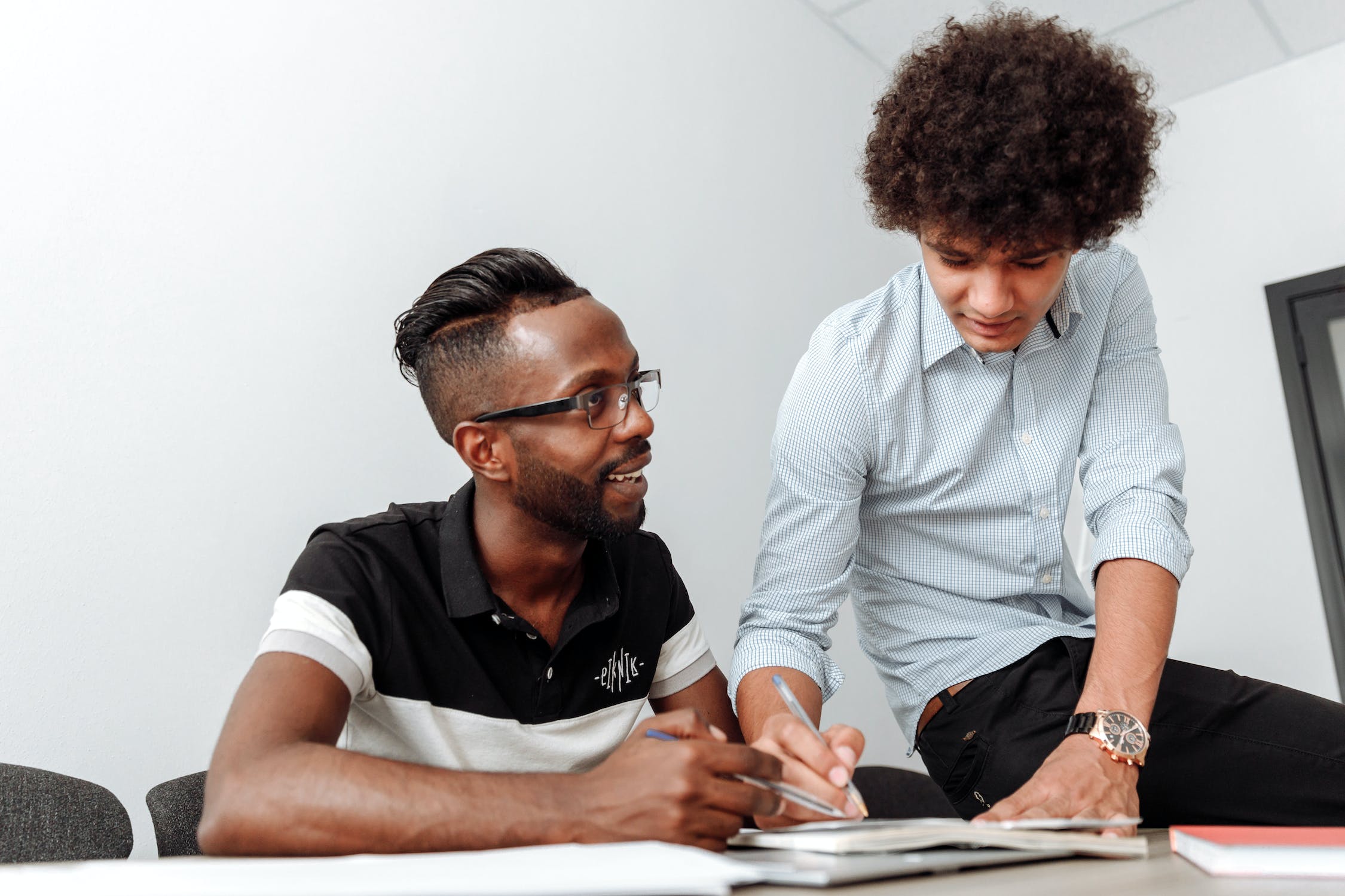 Two copywriters working