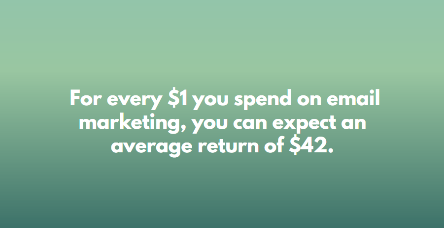 Email marketing ROI graphic