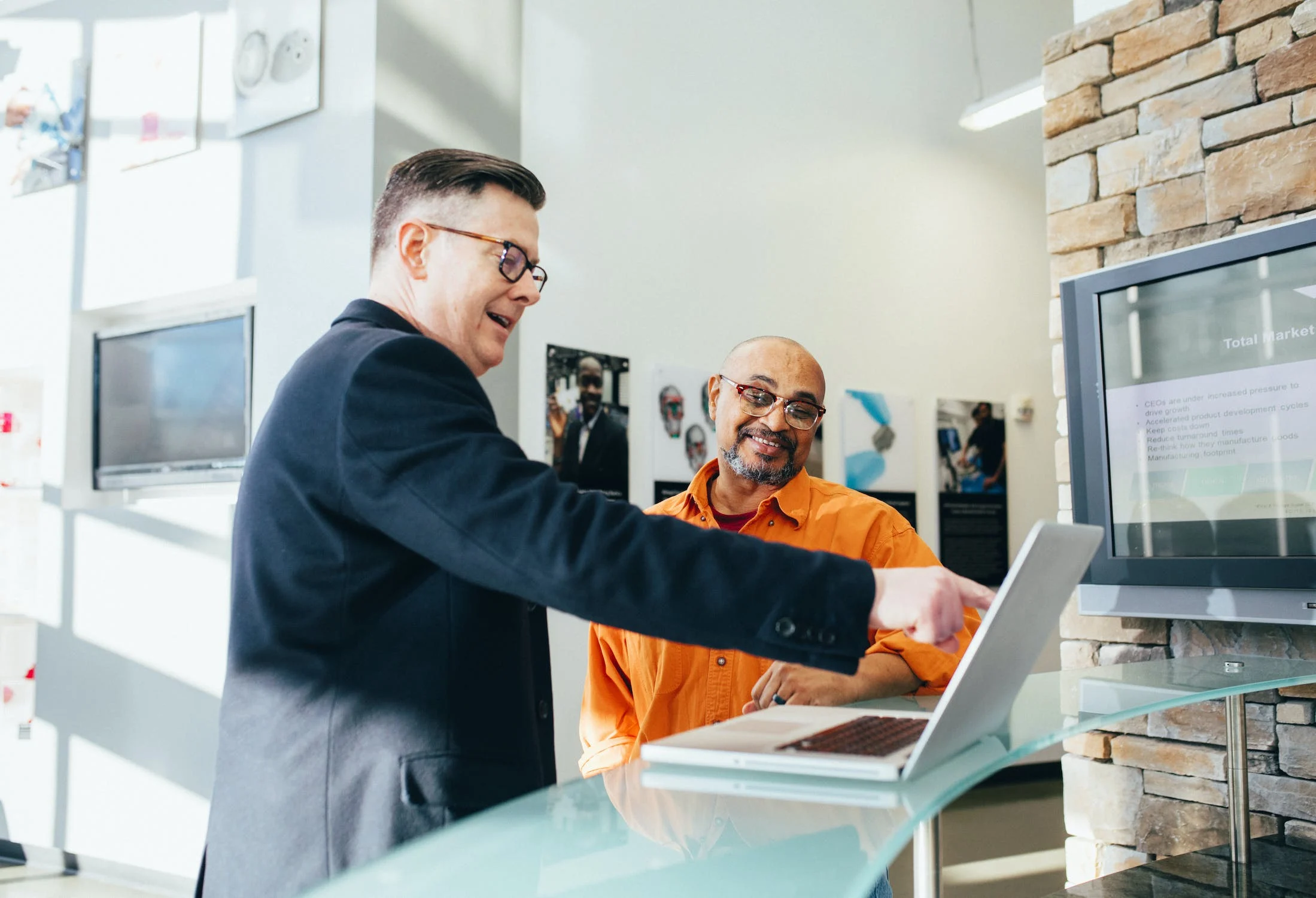 Two marketers working