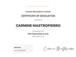 Certificate example