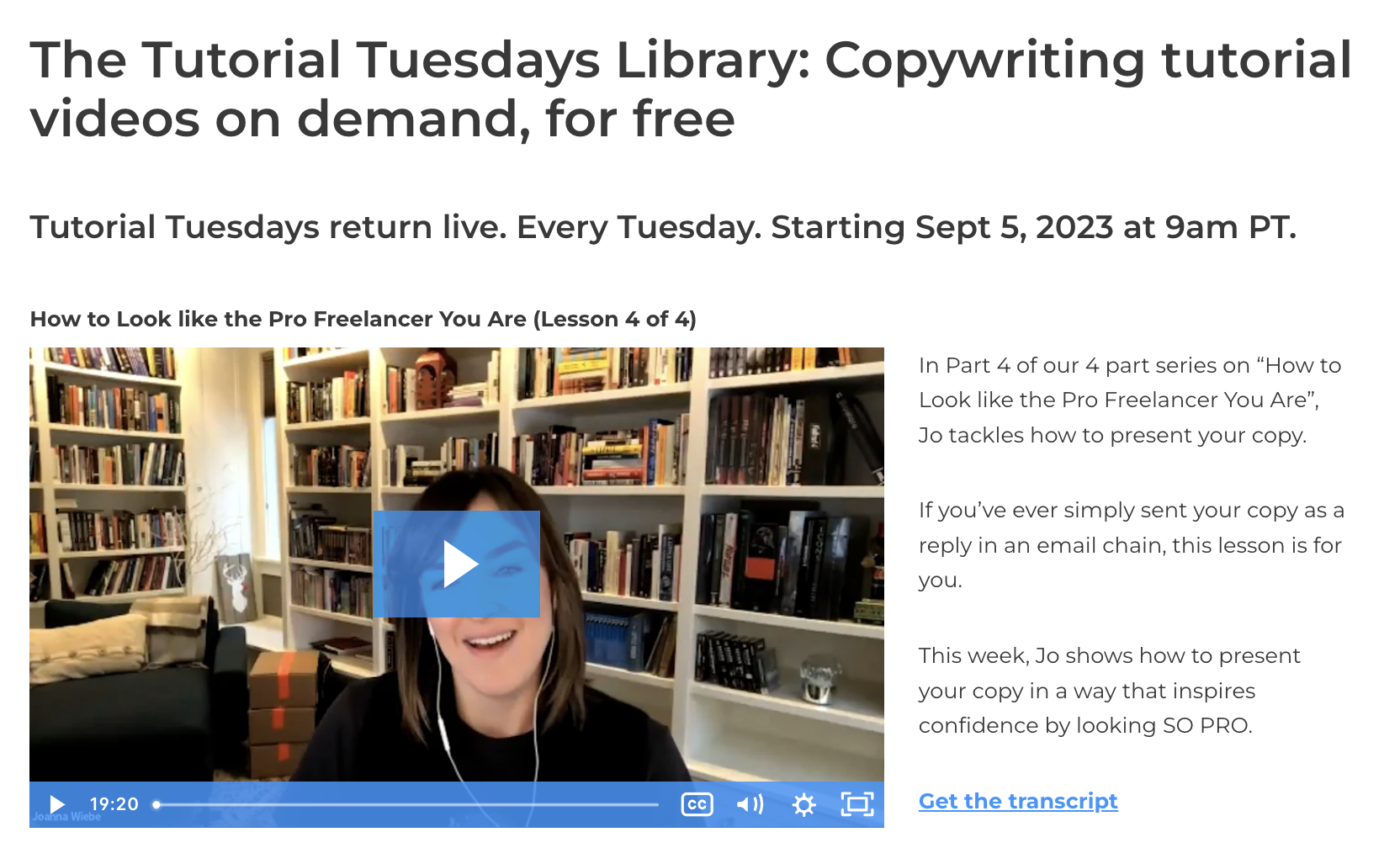 Copyhackers Tutorial Tuesdays