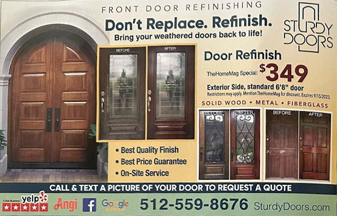 Door refinishing ad